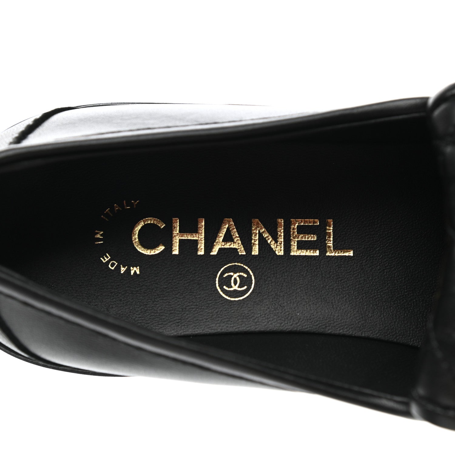 Chanel Lambskin Quilted CC Turnlock Loafers 38 Black 7 of 9