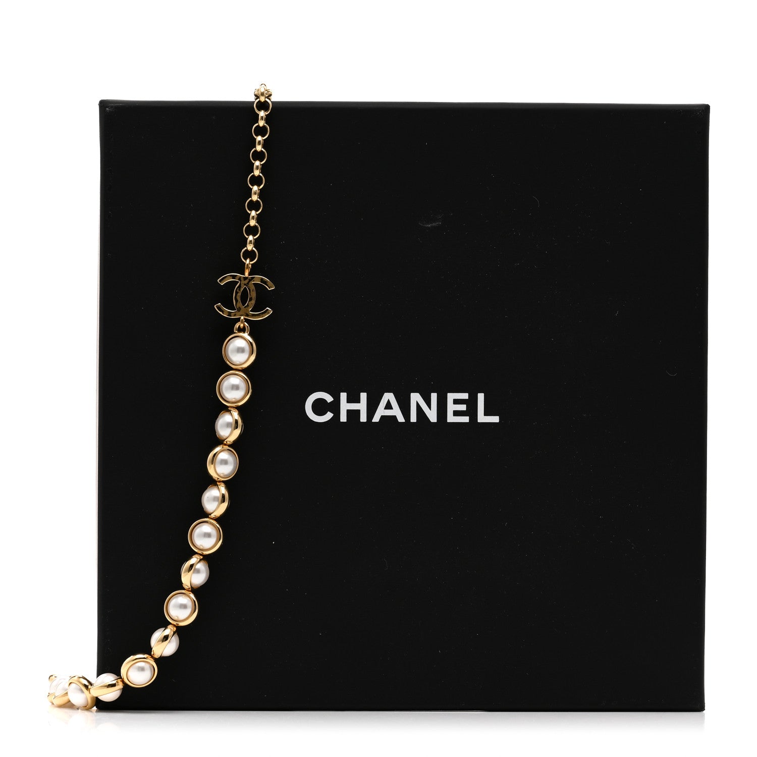 Chanel Pearl CC Short Necklace Gold 6 of 6