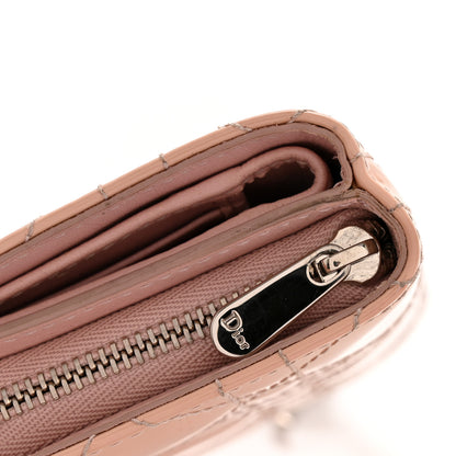 Christian Dior Patent Cannage Lady Dior Eden Wallet Rose Clair 10 of 11