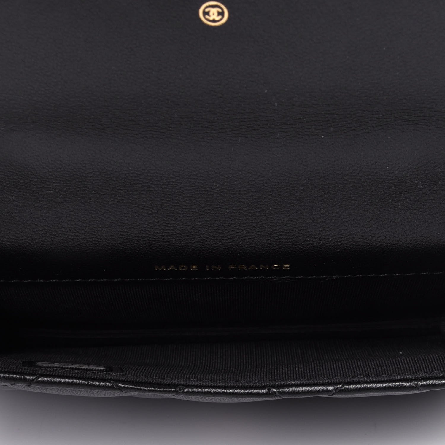 Chanel Lambskin Quilted Top Handle Flap Coin Purse With Chain Black 5 of 12