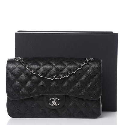 Chanel Caviar Quilted Jumbo Double Flap Black 11 of 11