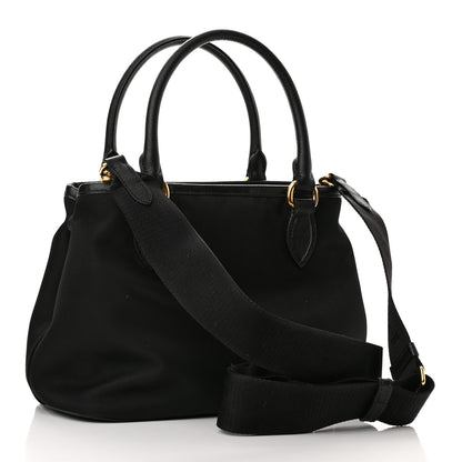 Prada Tessuto Nylon Saffiano Small Tote Black 3 of 9