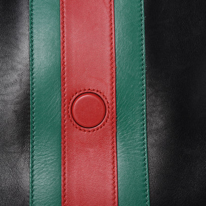 Gucci Calfskin Web Stripe Medium Dionysus Hobo Black 10 of 15