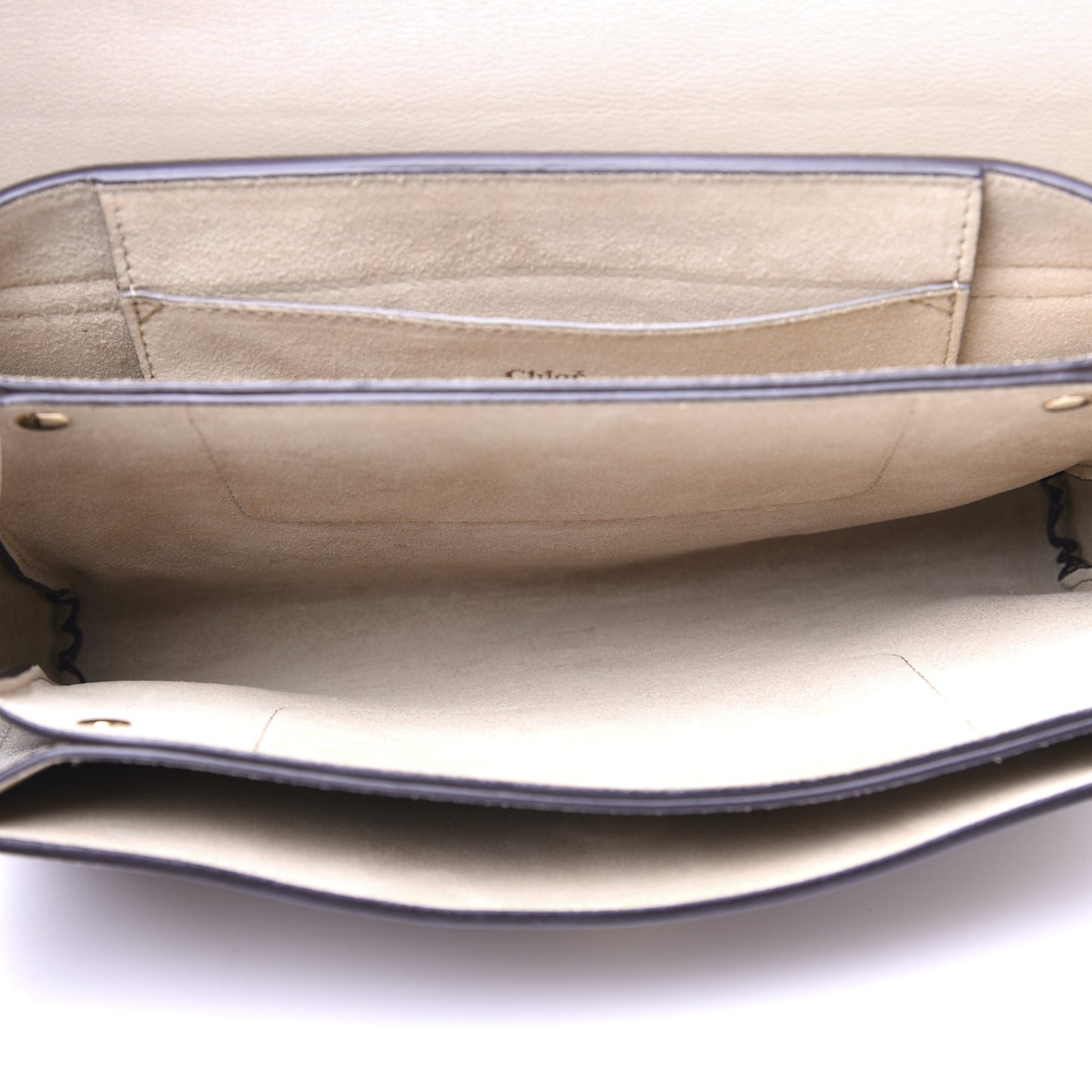 Suede Calfskin Mini Faye Shoulder Bag Motty Grey