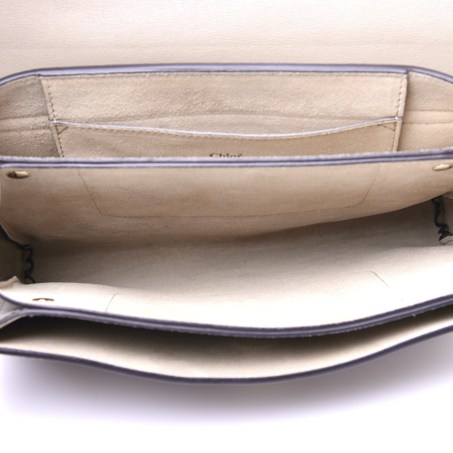 Chloe Suede Calfskin Mini Faye Shoulder Bag Motty Grey 5 of 15