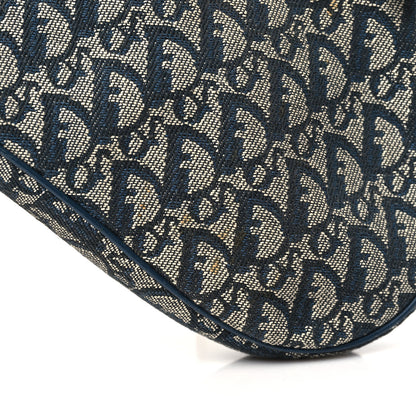 Christian Dior Monogram Mini Saddle Pochette Navy 11 of 12