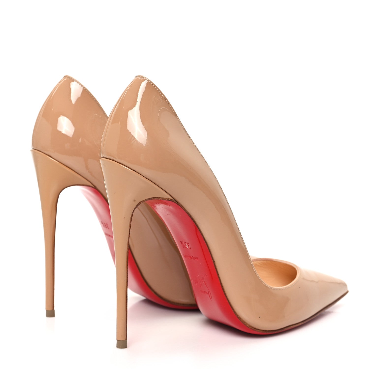 Christian Louboutin Patent So Kate 120 Pumps 38.5 Nude 5 of 10