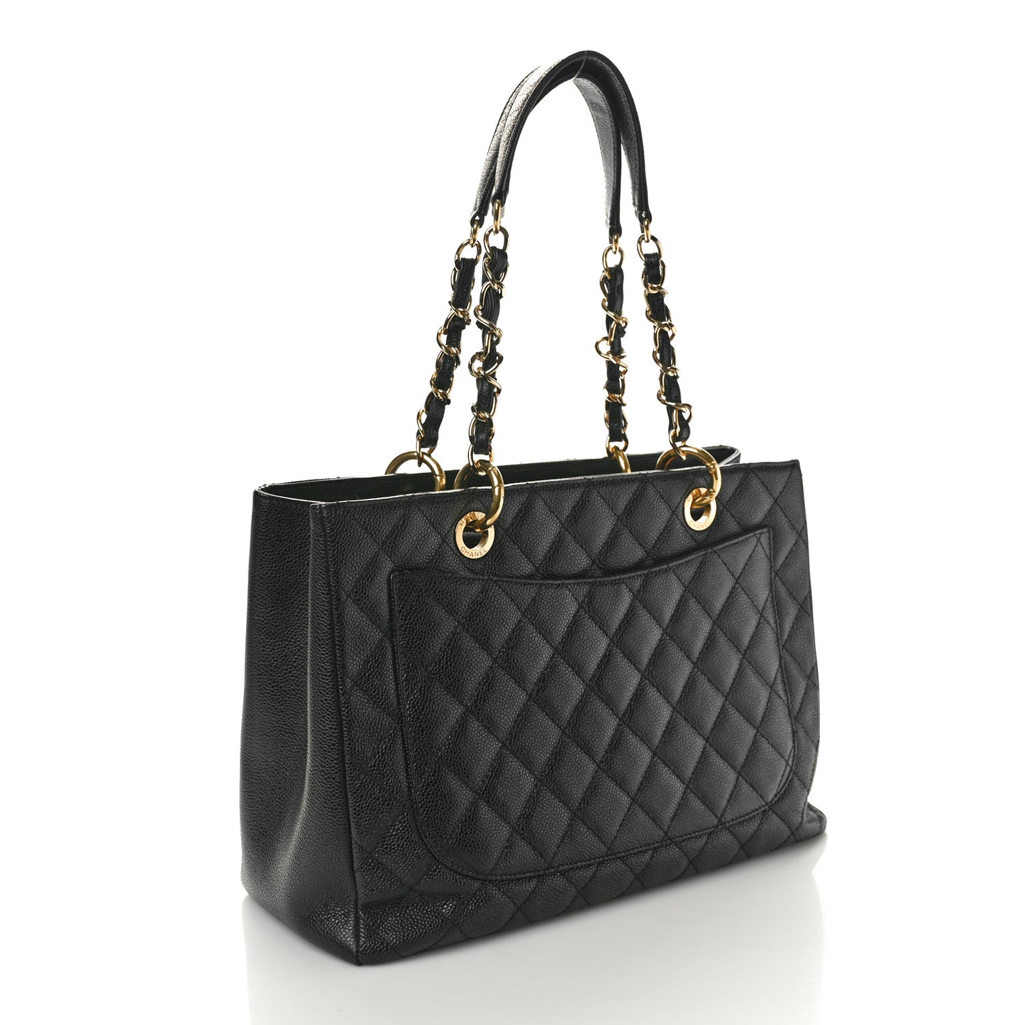 Caviar Quilted Grand Shopping Tote GST Black