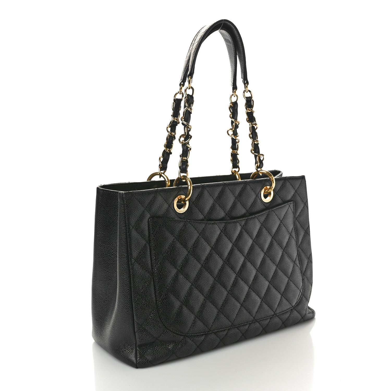 Chanel Caviar Quilted Grand Shopping Tote GST Black 3 of 11