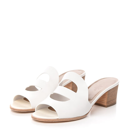 Hermes Calfskin Mona Sandals 39.5 White 3 of 10