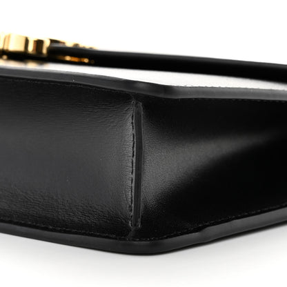 Celine Shiny Calfskin Triomphe Margo Wallet on Chain Black 10 of 12