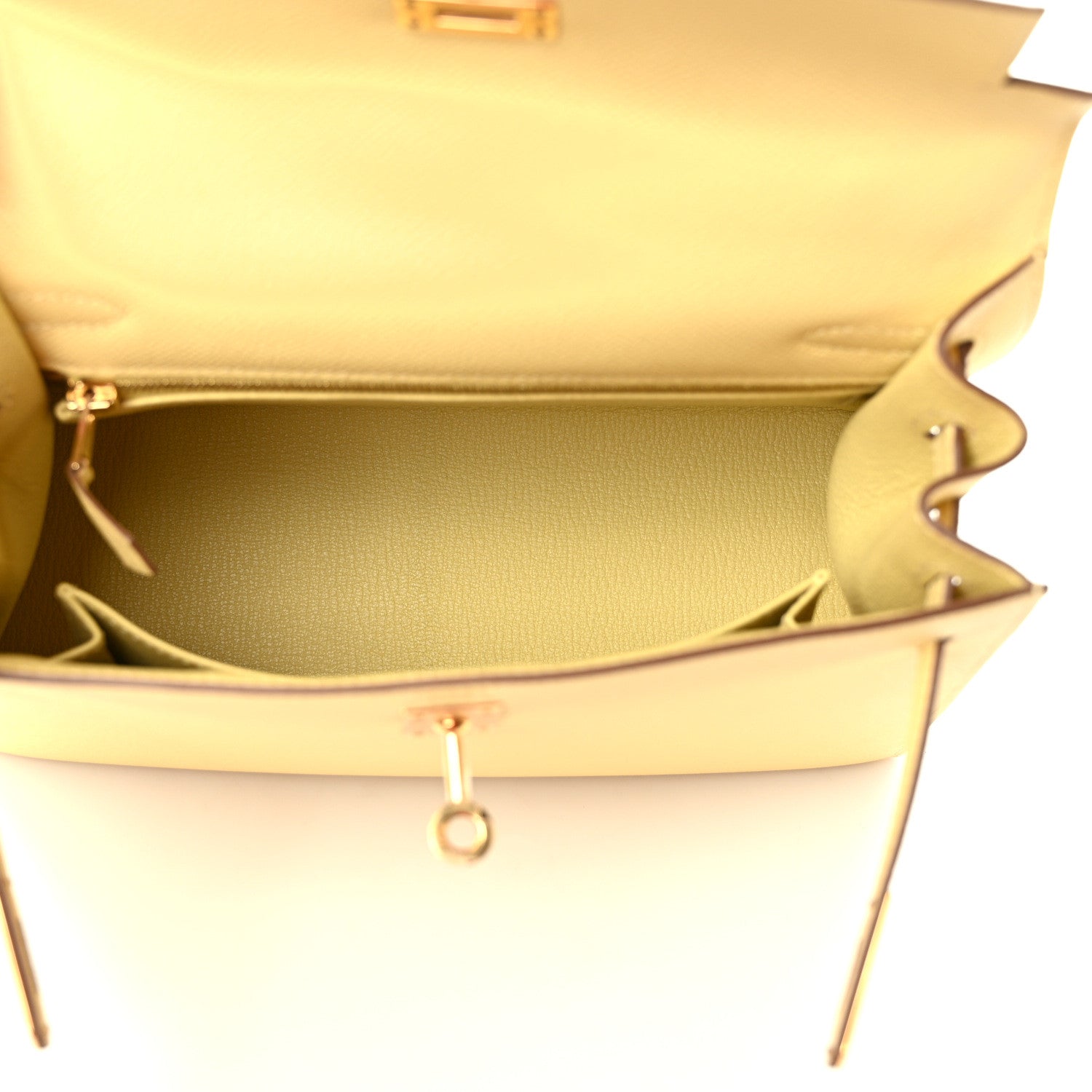 Hermes Epsom Kelly Sellier 25 Jaune Poussin 5 of 9