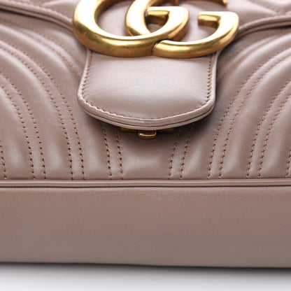 Gucci Calfskin Matelasse Medium GG Marmont Shoulder Bag Porcelain Rose 9 of 12
