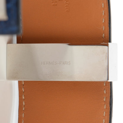Hermes Shiny Alligator Collier De Chien CDC S Bracelet Bleu De Malte 6 of 7