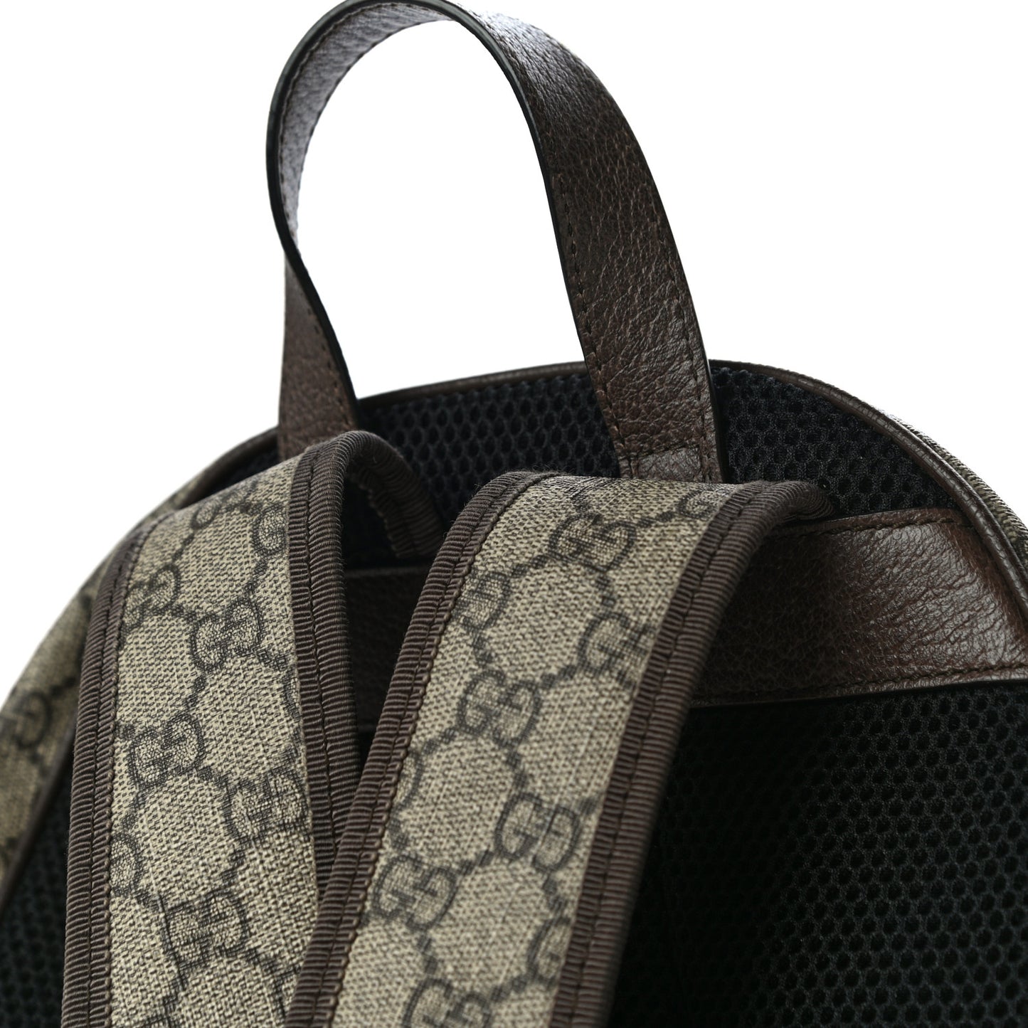 GG Supreme Monogram Calfskin Web Small Ophidia Day Backpack Beige Ebony New Acero