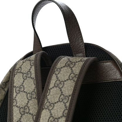 Gucci GG Supreme Monogram Calfskin Web Small Ophidia Day Backpack Beige Ebony New Acero 14 of 15