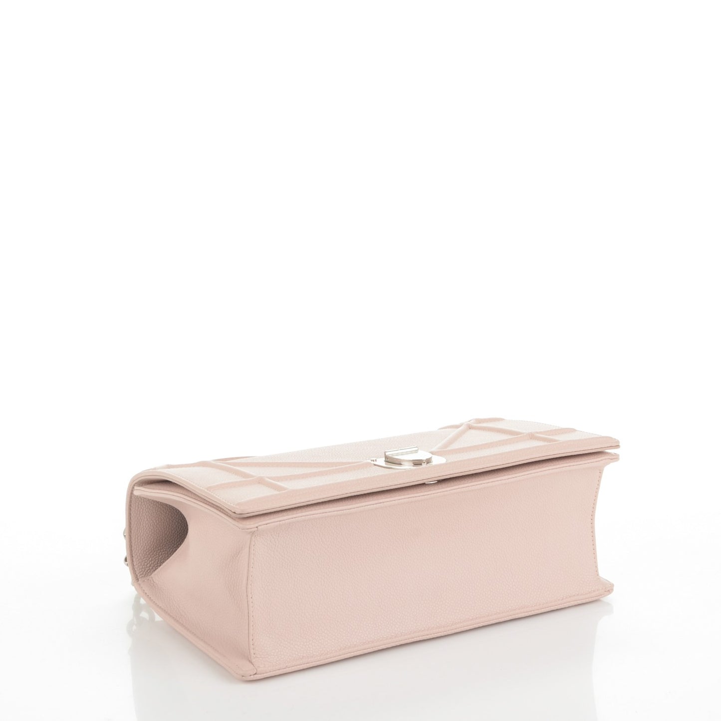 Grained Calfskin Medium Diorama Flap Bag Nude