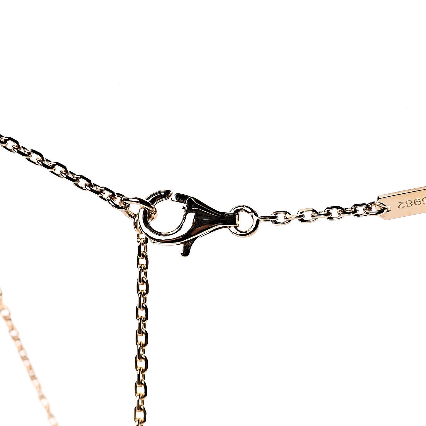 18K Yellow Gold Mother of Pearl Vintage Alhambra Pendant Necklace