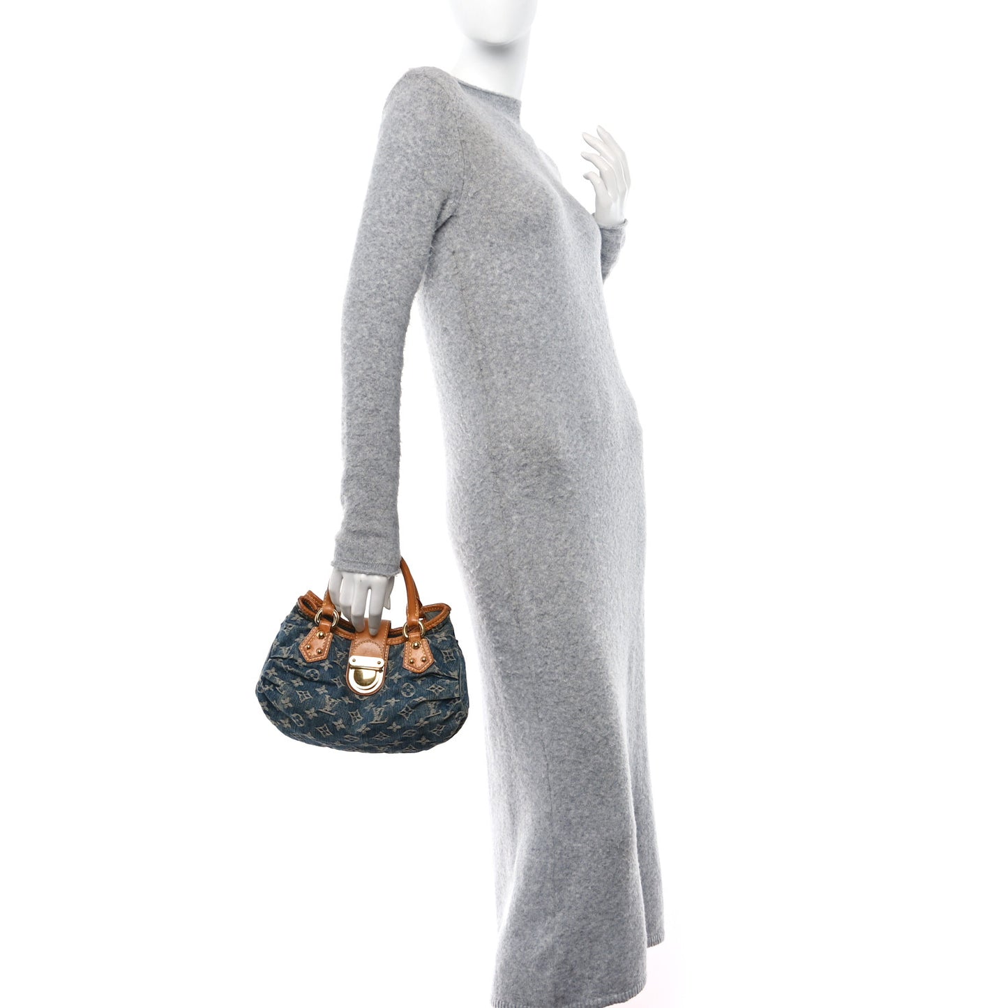 Monogram Denim Pleaty Blue