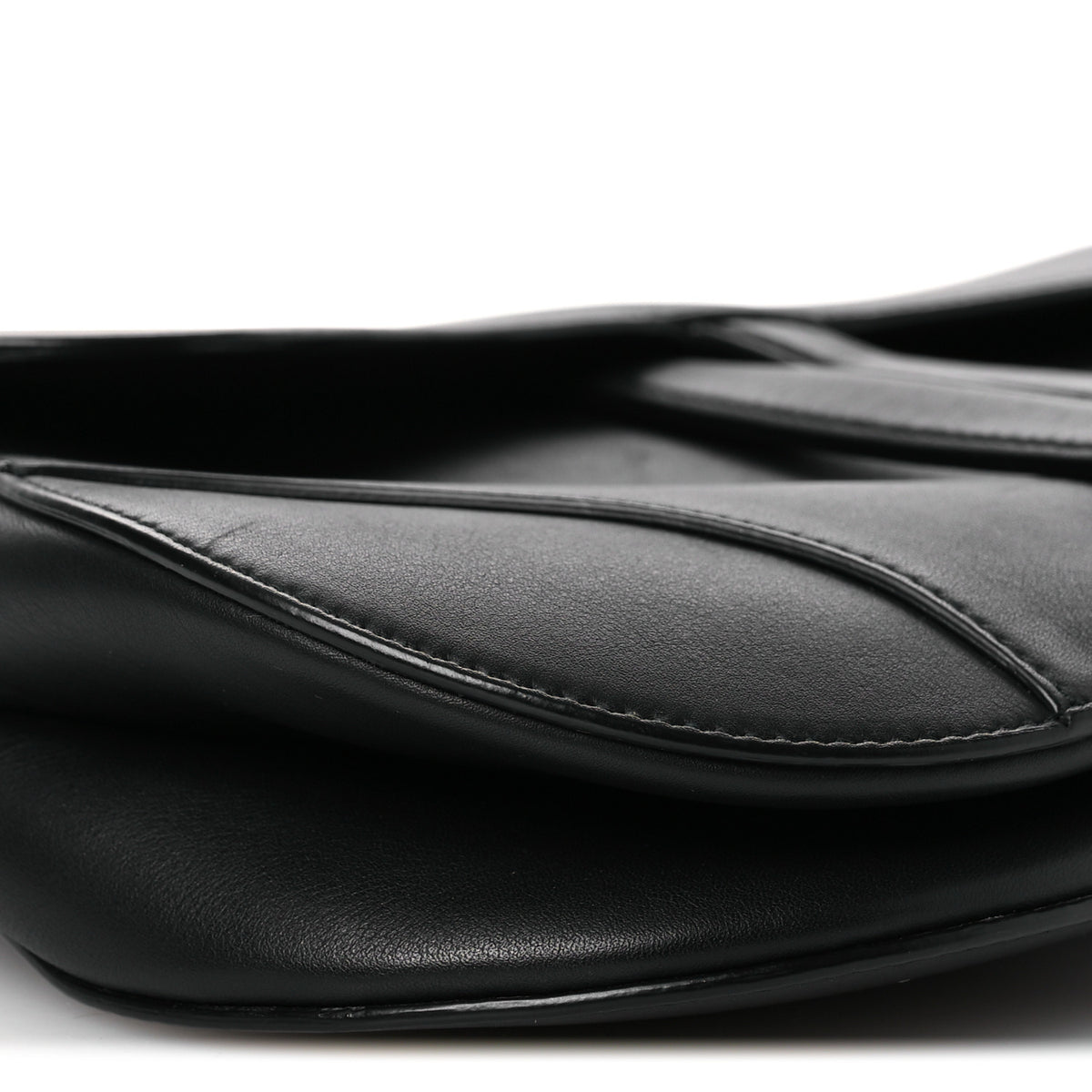 Ultra Matte Calfskin Saddle Bag Black