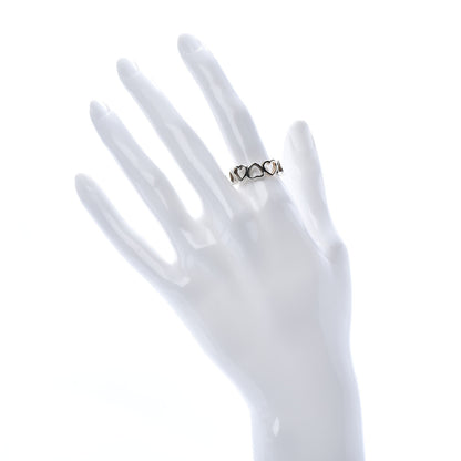 Tiffany Sterling Silver 18K Rose Gold Hearts Eternity Band Ring 56 7.75 2 of 4