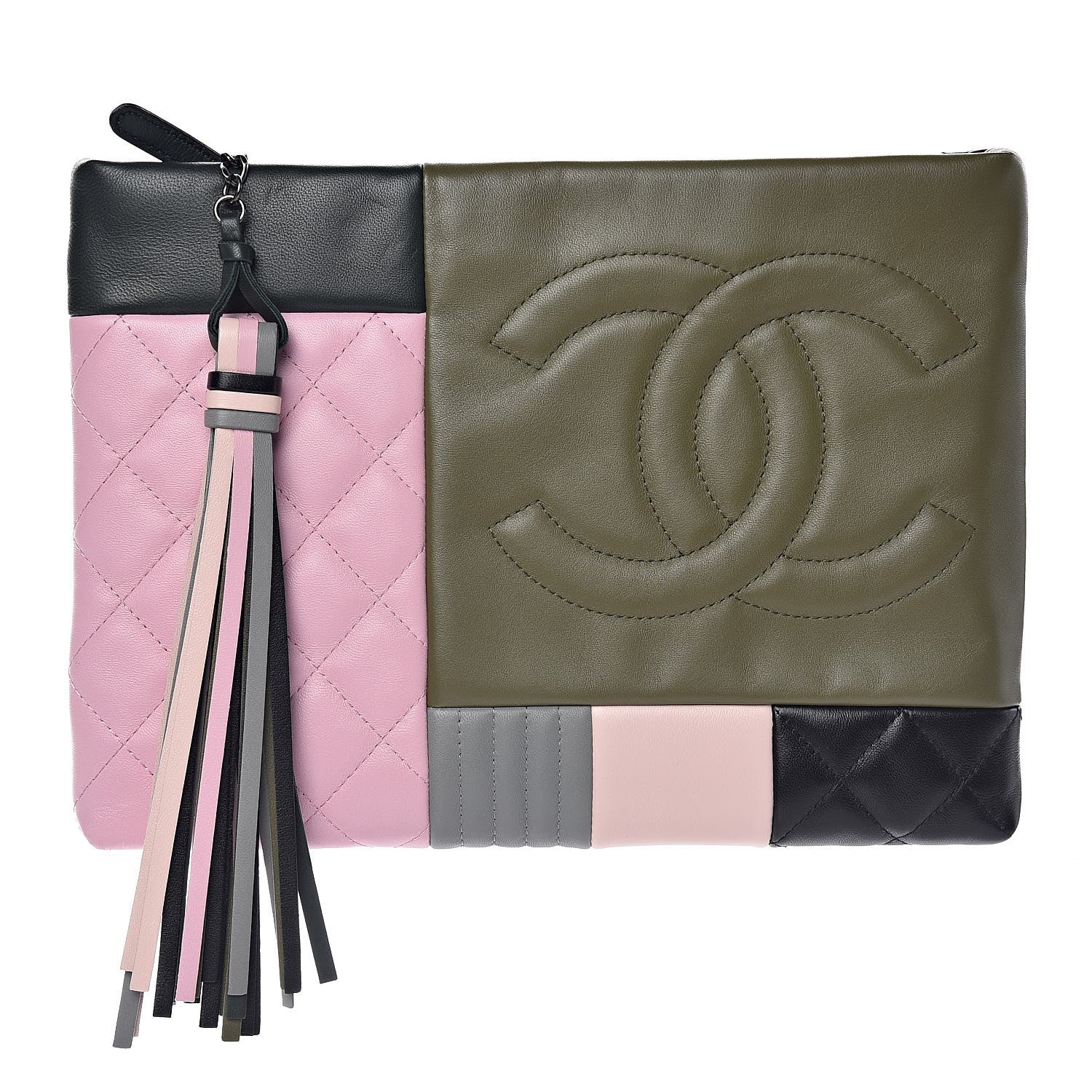 Chanel Lambskin Patchwork Medium Cosmetic Case Multicolor 1 of 11