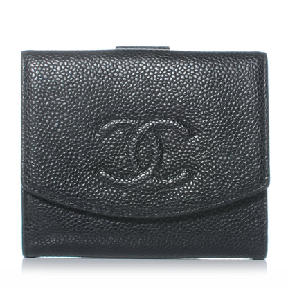 Chanel Caviar Compact CC Wallet Black 1 of 7