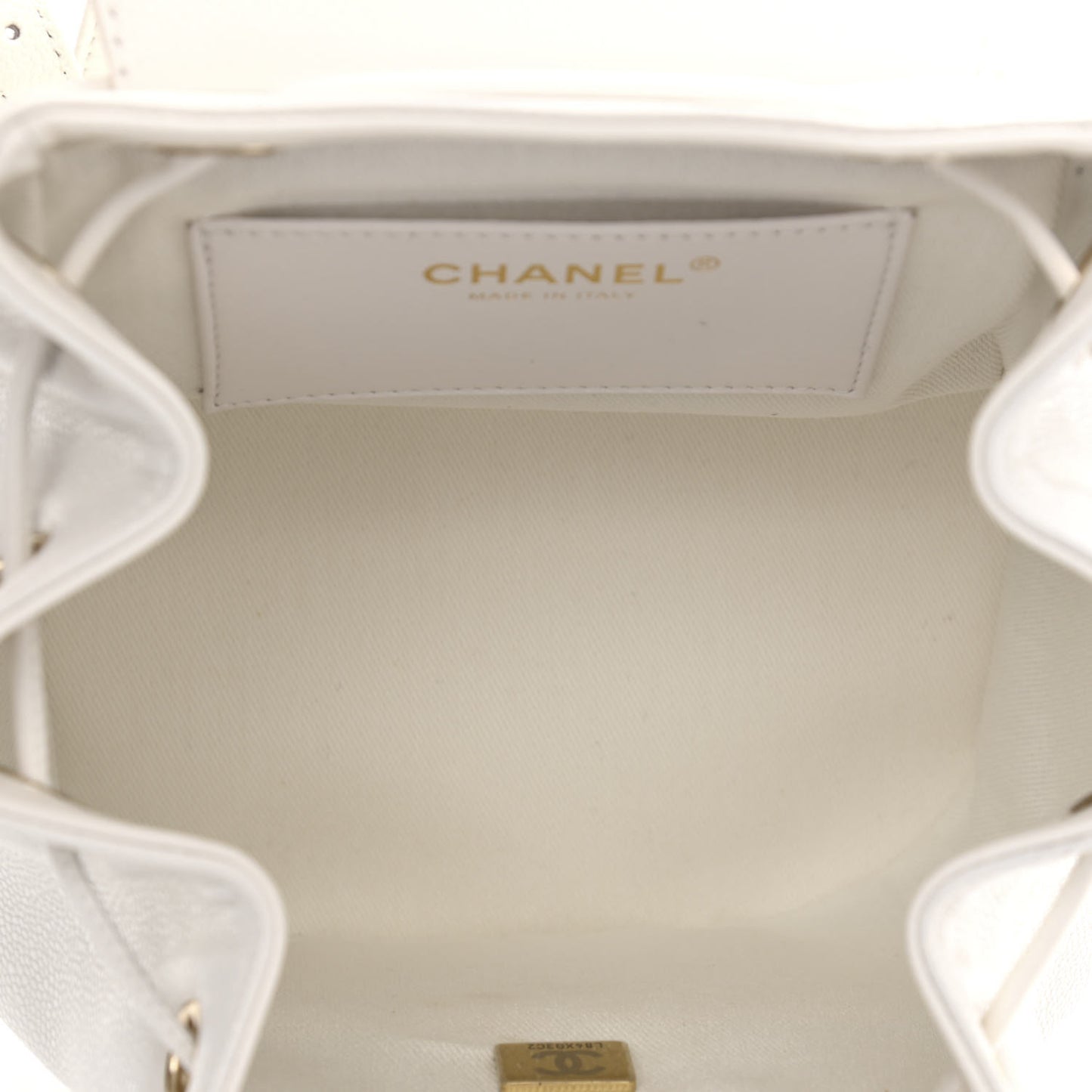 Caviar Quilted Mini Business Affinity Backpack White