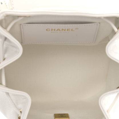 Chanel Caviar Quilted Mini Business Affinity Backpack White 4 of 10
