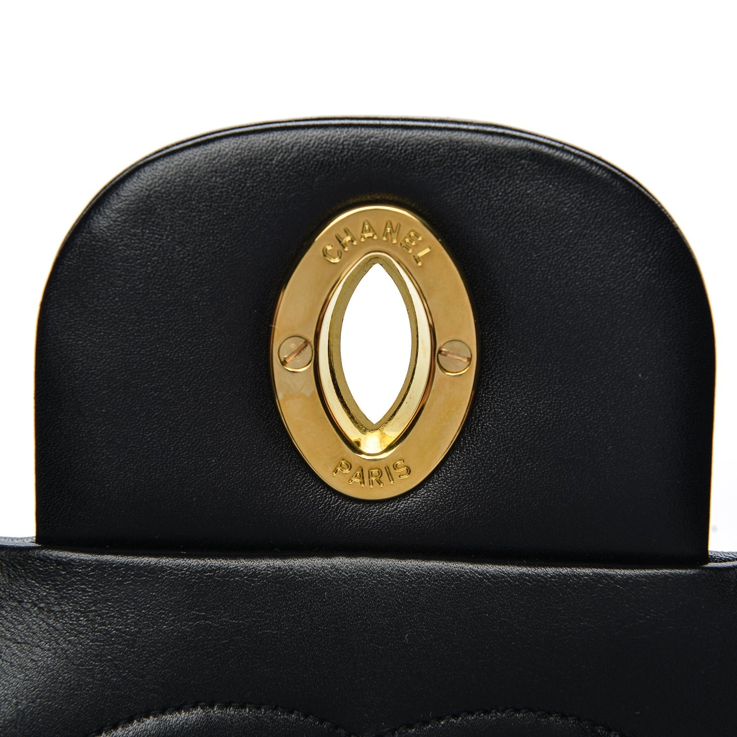 Lambskin Quilted XL Jumbo Single Flap Black