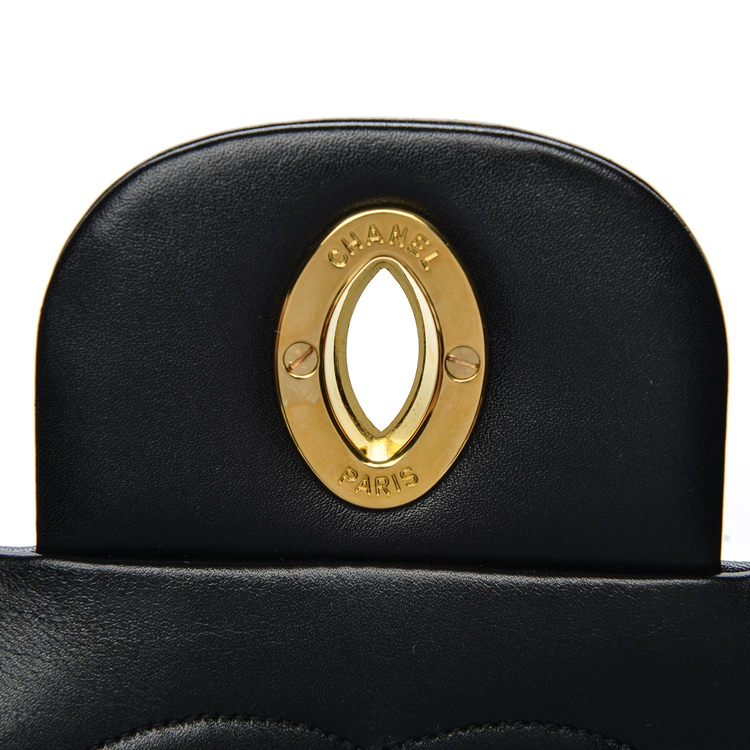 Chanel Lambskin Quilted XL Jumbo Single Flap Black 6 of 7