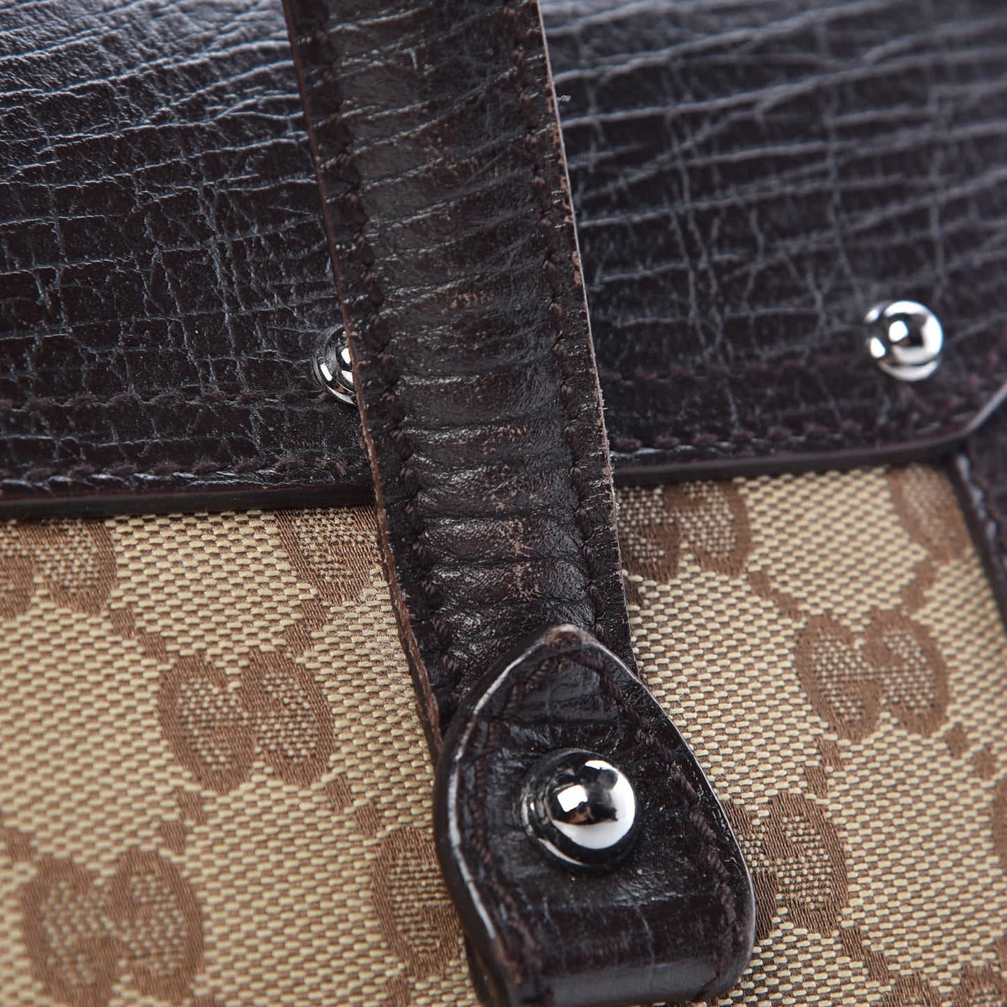 Monogram Bamboo Bullet Bag Dark Brown