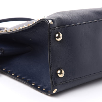 Valentino Garavani Vitello Rockstud Dome Shopper Marine 8 of 19