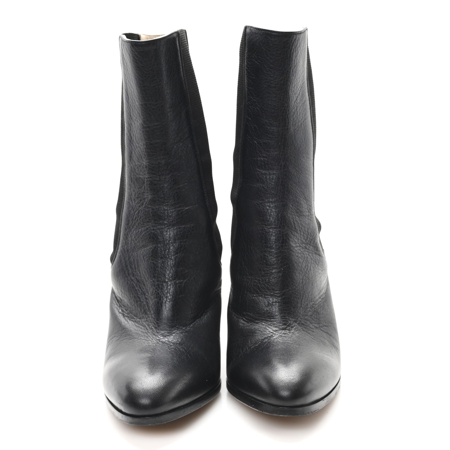 Chanel Calfskin Interlocking CC Calf Boots 38.5 Black 3 of 10