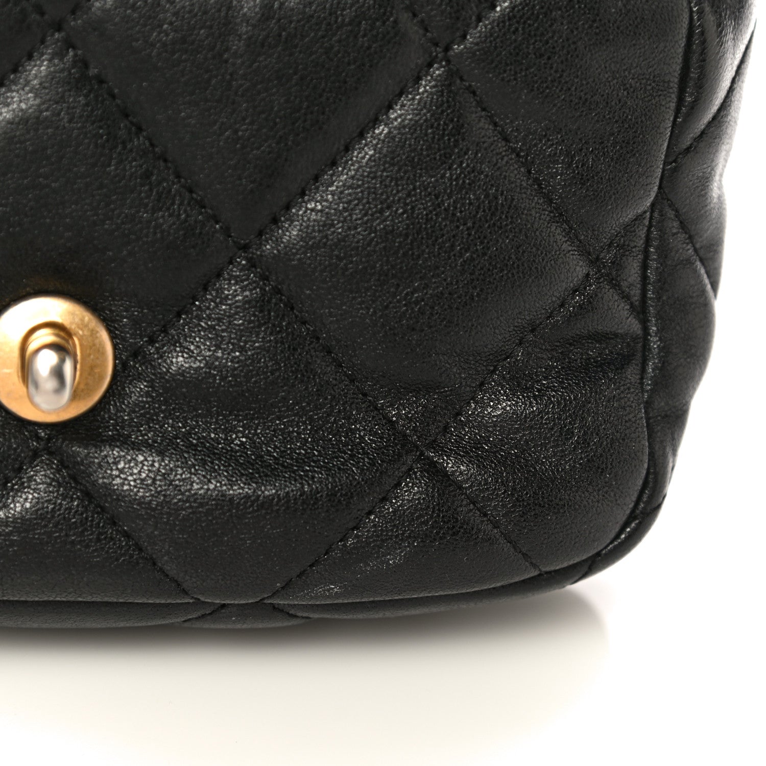 Chanel Lambskin Quilted Chanel 19 Waist Bag Black 10 of 13