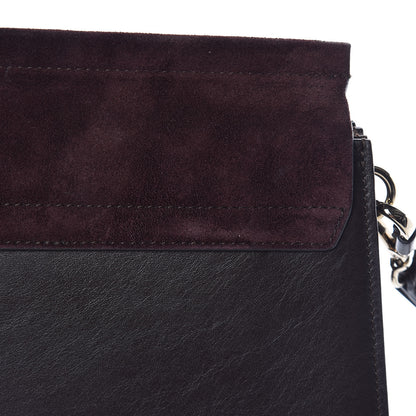 Chloe Calfskin Suede Medium Faye Shoulder Bag Carbon Brown 11 of 14