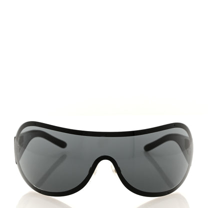 Chanel Shield Crystal CC Logo Sunglasses 4148 B Black 2 of 7