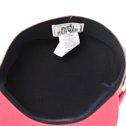 Hermes Toile De Chanvre Cotton Stretch Cavale Pop Cap 56 Rose 5 of 8