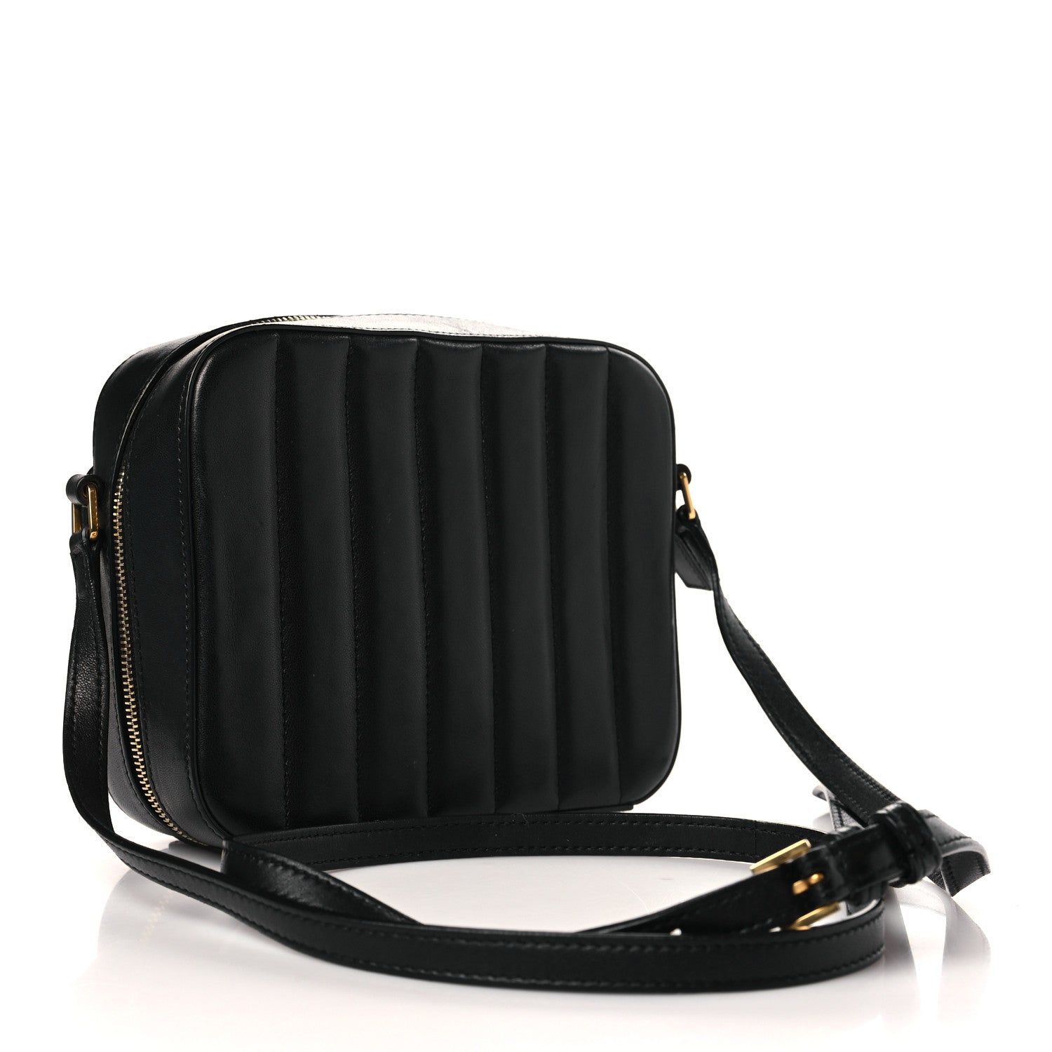 Saint Laurent Lambskin Matelasse Monogram Vicky Camera Bag Black 3 of 10