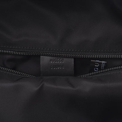 Gucci Techno Canvas Appia Calfskin Web Tote Backpack Black 6 of 9