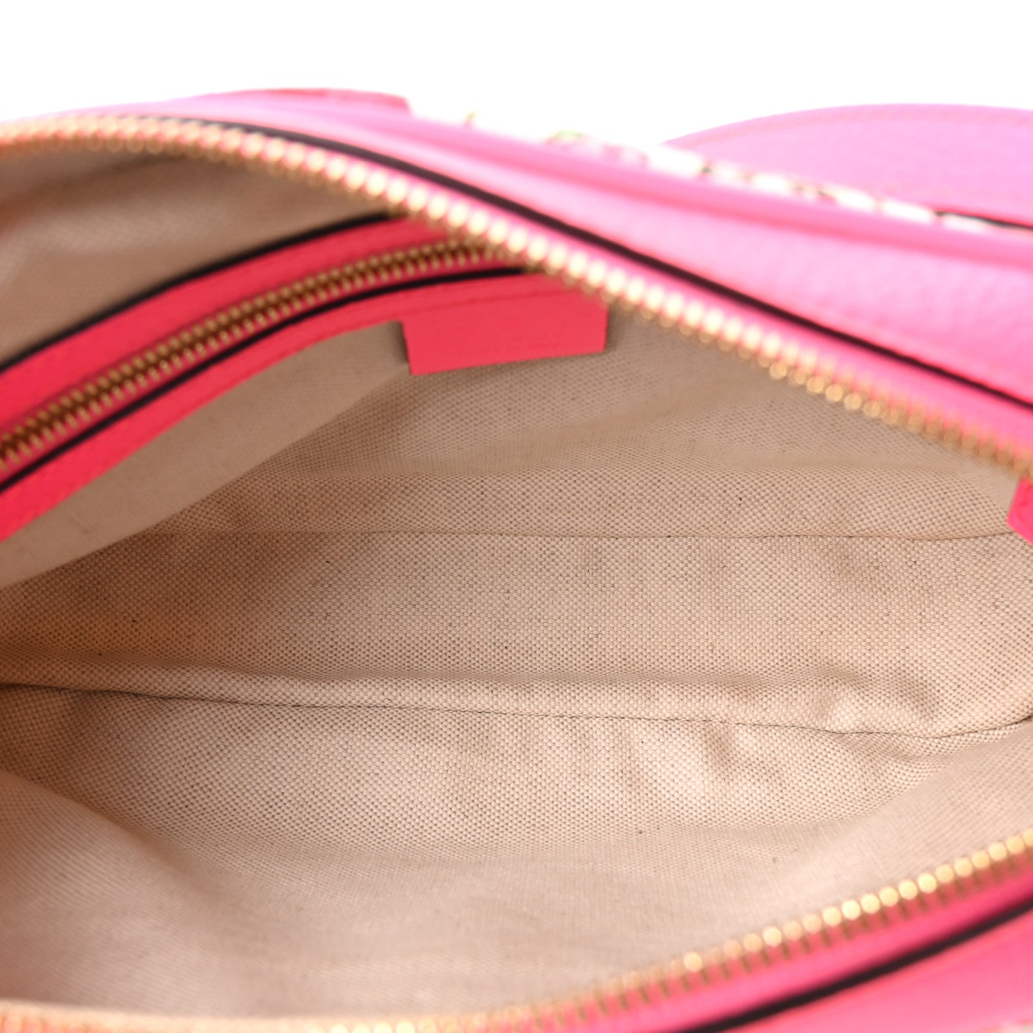 Gucci Canvas Flora Floral Shoulder Bag White Fuchsia Fluo 5 of 10
