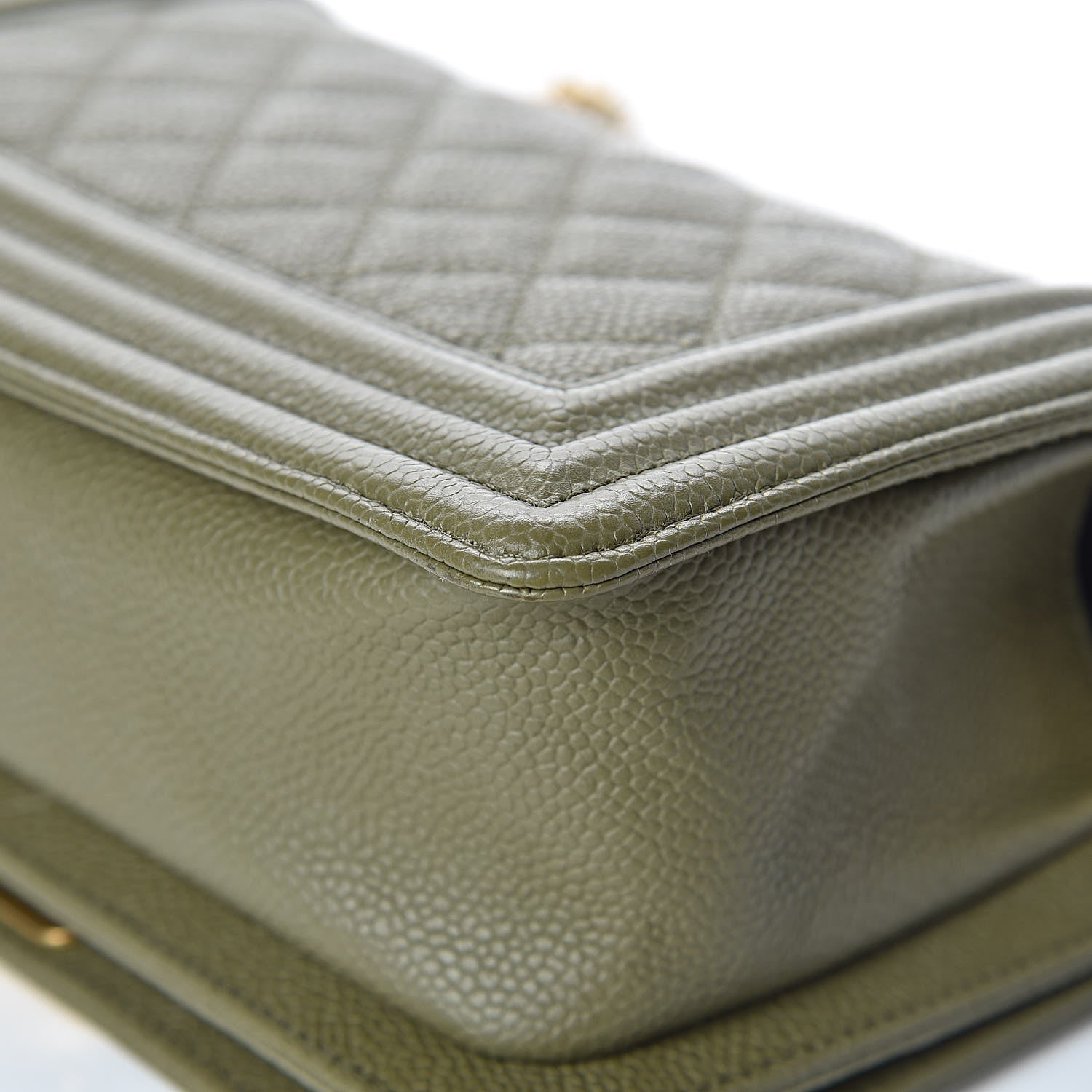 Chanel Caviar Quilted Small Boy Flap Khaki 14 of 18