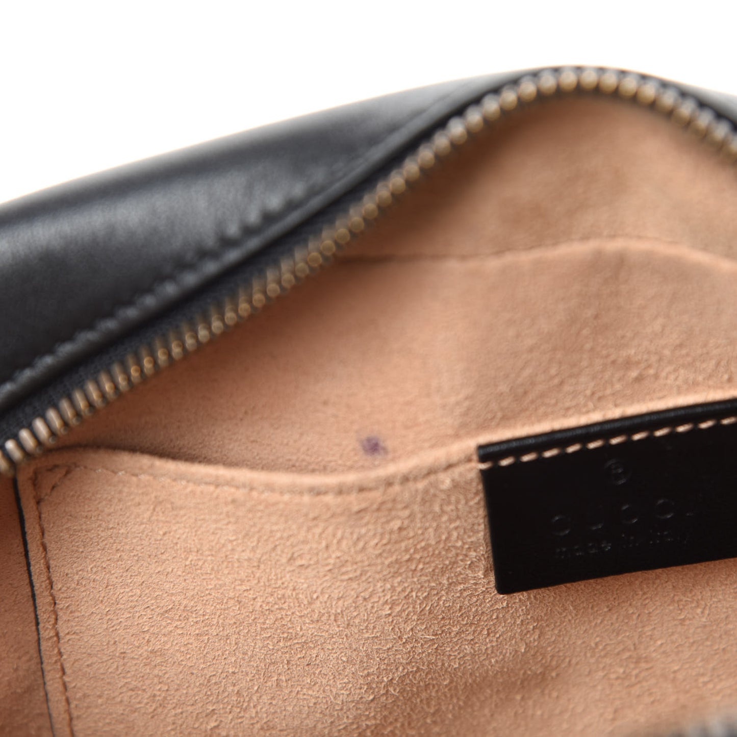 Calfskin Matelasse Small GG Marmont Chain Shoulder Bag Black