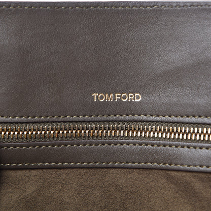 Tom Ford Calfskin Medium Jennifer Trap Tote Dark Green 6 of 12