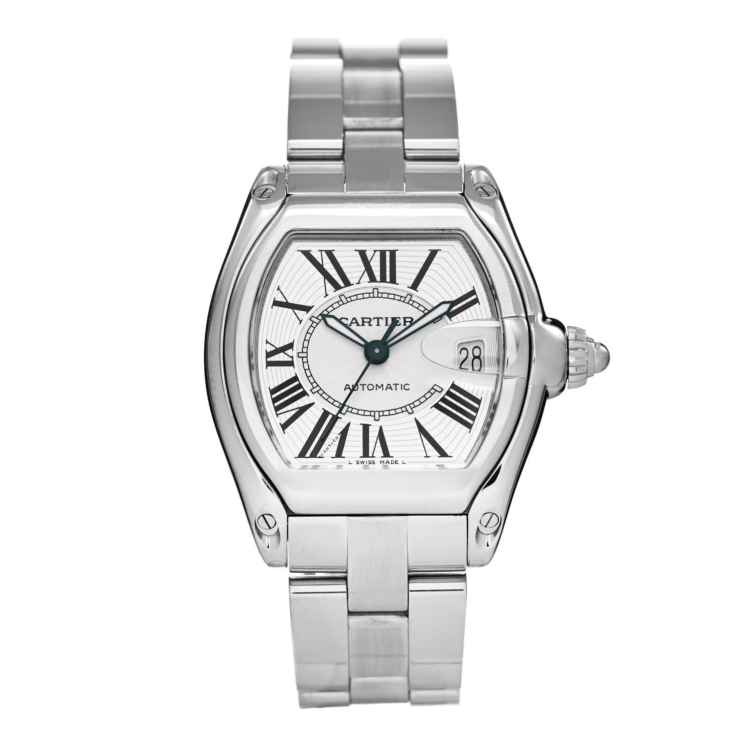 Cartier Stainless Steel 37mm Roadster Automatic Watch 1 of 6