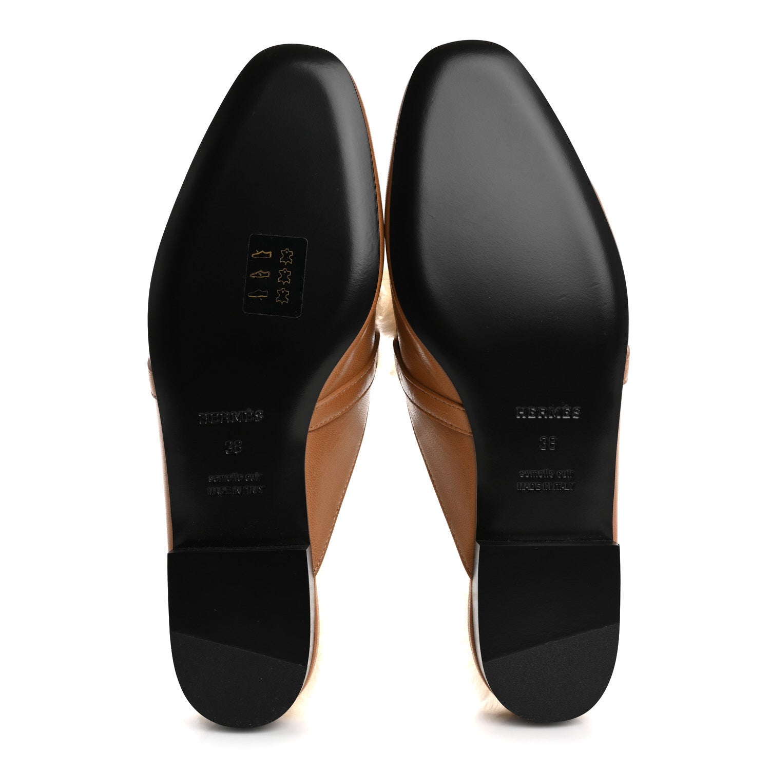 Hermes Goatskin Shearling Womens Oz Mules 38 Naturel Ecru 6 of 10