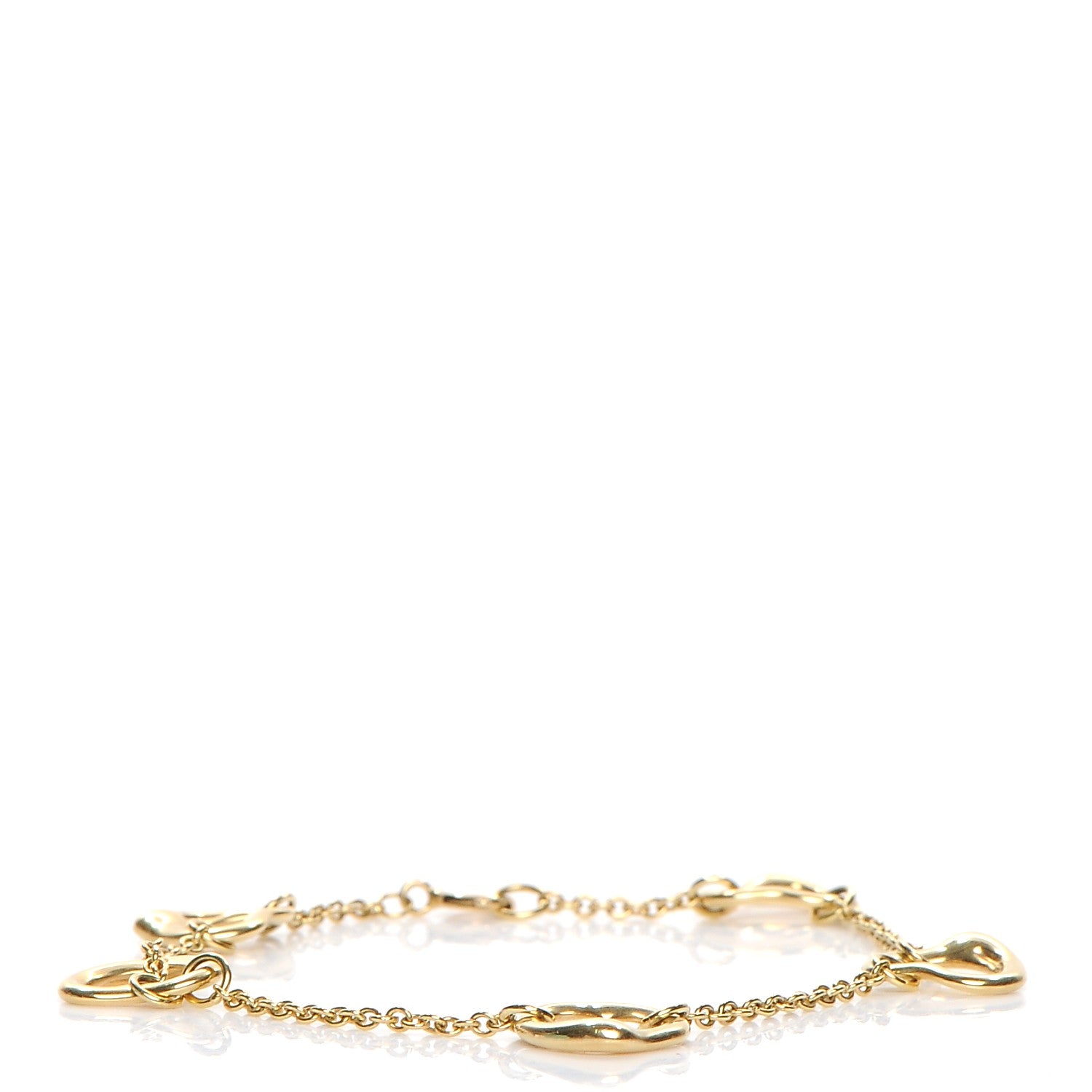 Tiffany 18K Yellow Gold Elsa Peretti Open Heart Bracelet 1 of 7