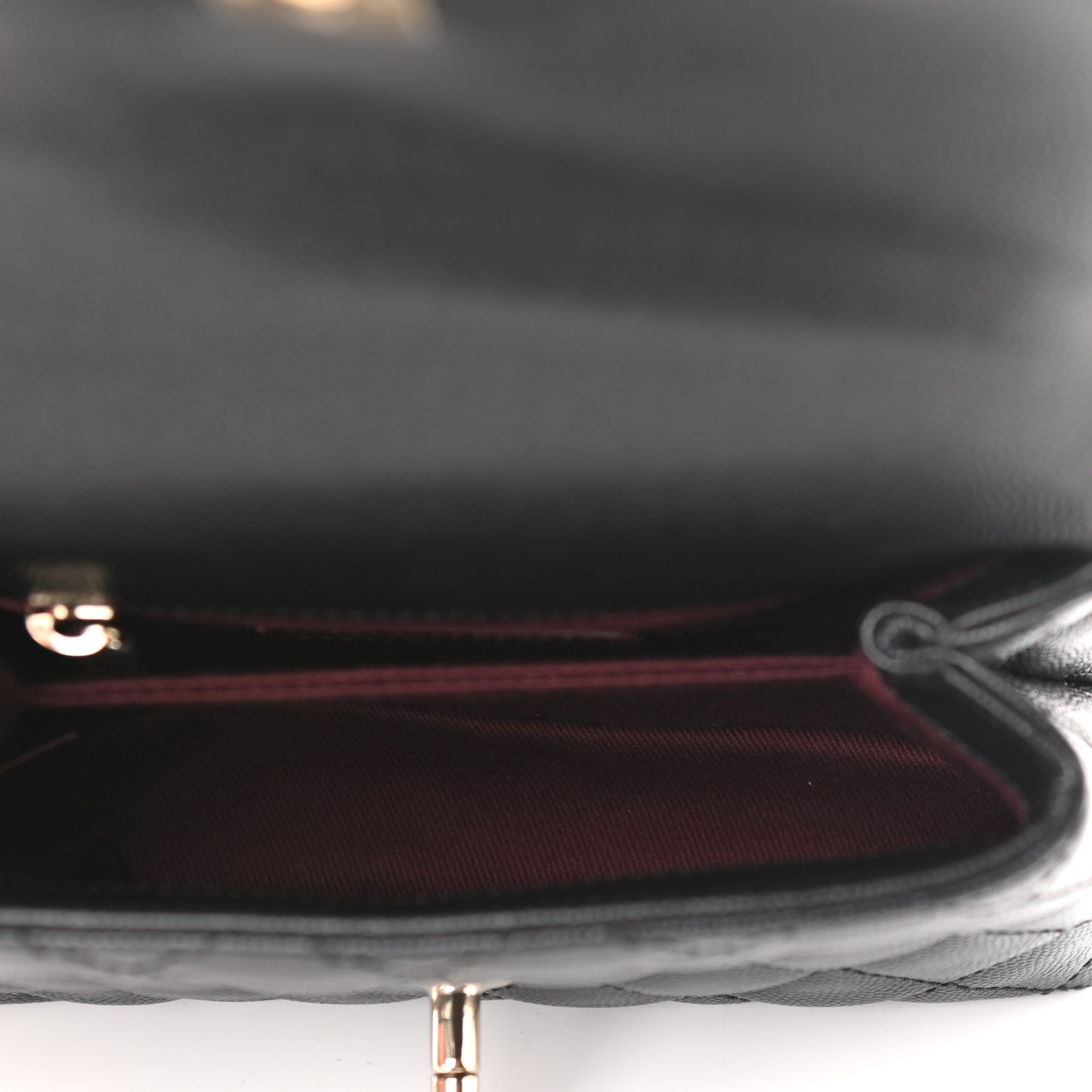 Caviar Quilted Extra Mini Coco Handle Flap Black