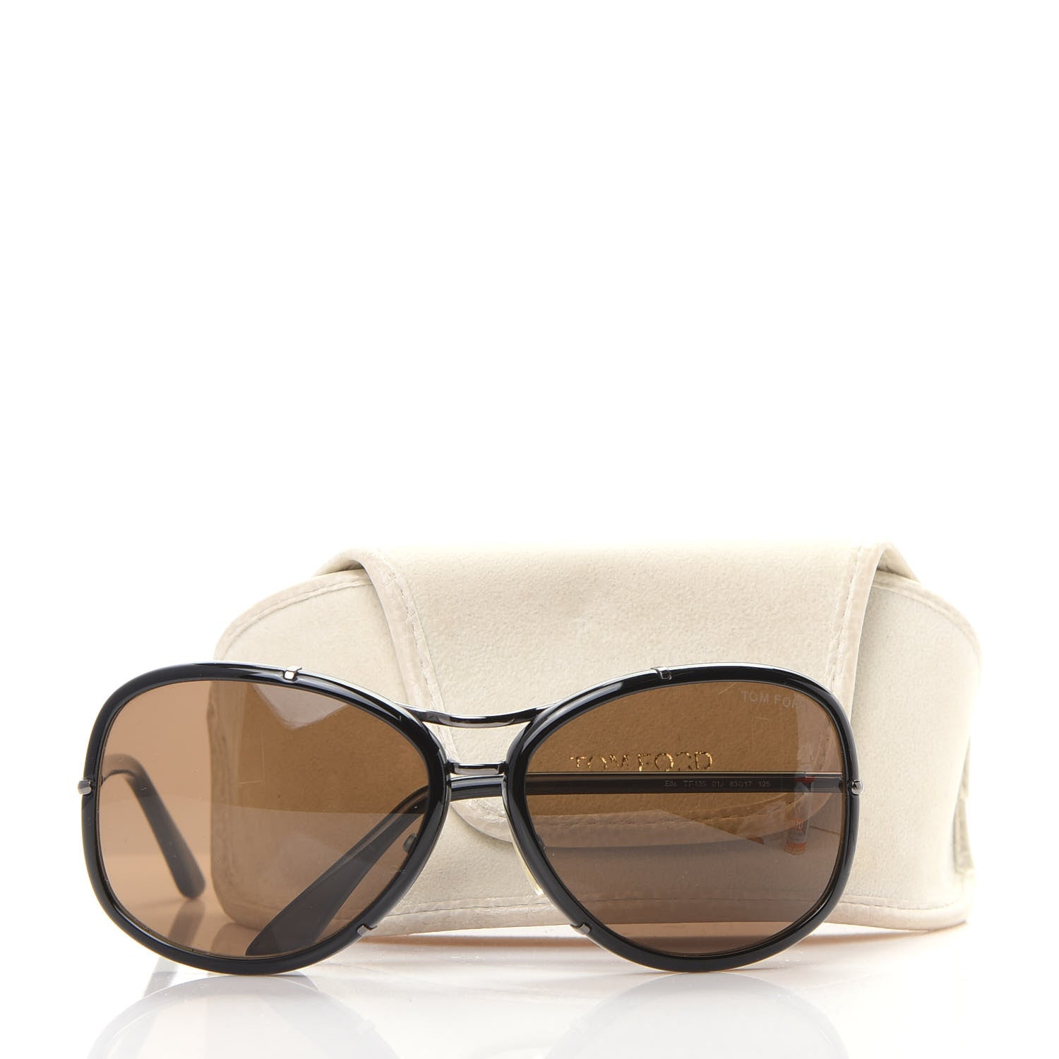Tom Ford Elle Aviator Sunglasses TF135 Black 8 of 8