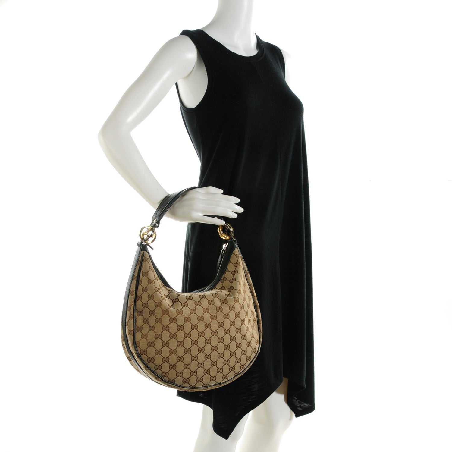 Gucci Monogram Medium GG Twins Hobo Black 2 of 8